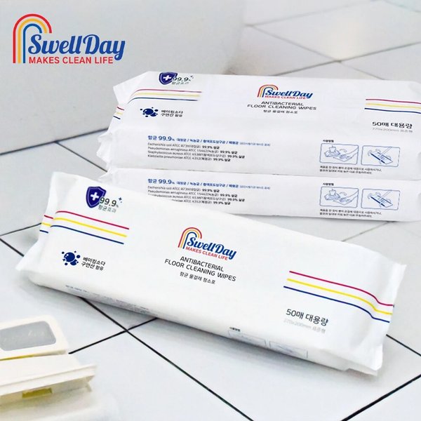 항균 물걸레 청소포 200매 (50매입 4팩)