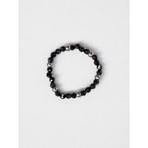 Black gemstone with surgical ball ring