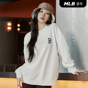 MLB [코리아공식][문가영 착용] 클래식 모노그램 빅럭스 맨투맨 BOS (Cream)