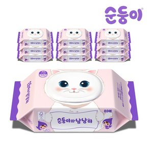 냥냥이 고양이물티슈 80매 10팩/CAT-01