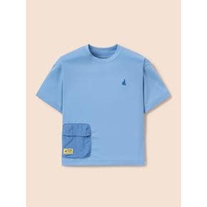 [34%OFF][BEANPOLE KIDS] 핫썸머 기능성 포켓 티셔츠 상하 세트  스카이 블루