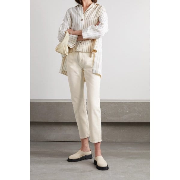 Net Sustain 카네이션 크롭 데님 미드 라이즈 스트레이트 레그 진 36093695688881741