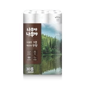 미래생활 나무야 디럭스(도톰한) 3겹 30롤 27M x 2개