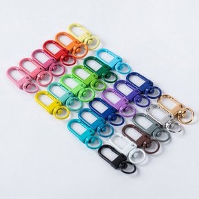 24색 컬러 D고리 열쇠 재료 키홀더 키링재료 부자재 만들기 DIY 비즈공예