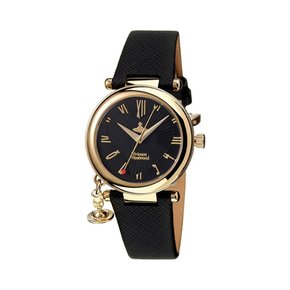 VV006GDBLK 여성 가죽 쿼츠 32mm