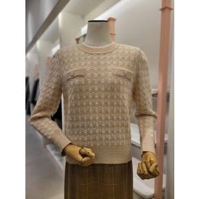 [여주점] 여성 체크컬러 믹스 니트 풀오버 (ITOBKPO960A)