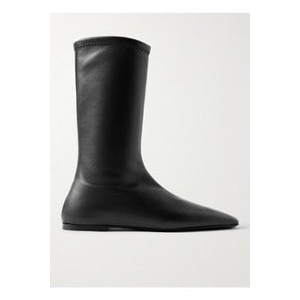 토템 블랙 가죽 양말 스타일 앵클 부츠 1647597343663746