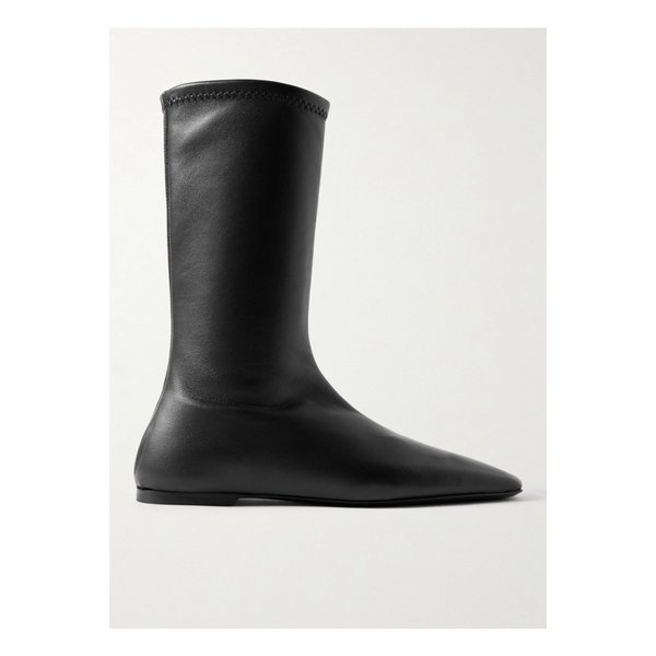 블랙 가죽 양말 스타일 앵클 부츠 1647597343663746