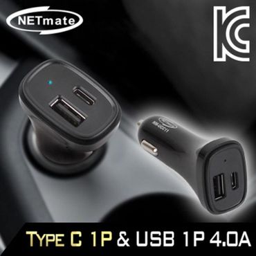 제이큐 시거잭USB 넷메이트 차량용 USB Type C 충전 NM-UCC11 1포트 1포트