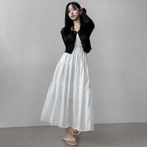 러블리 플레어 캉캉 밴딩 롱 스커트 bo 3334c_P396639396
