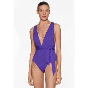 4765329 OYSHO DRAPED - Swimsuit blue