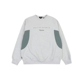 FABRIC MIXED SWEAT SHIRT [OATMEAL]