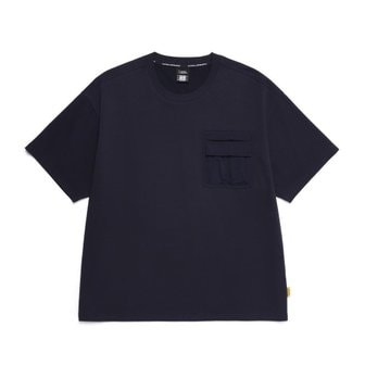 내셔널지오그래픽 [여주점] N252MTS100 NRN 가슴 포켓 세미오버핏 반팔 티셔츠 NAVY