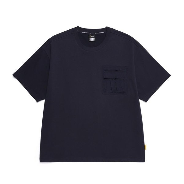 [여주점] N252MTS100 NRN 가슴 포켓 세미오버핏 반팔 티셔츠 NAVY