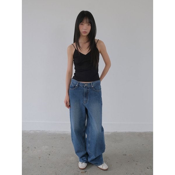 Ribbed Lace Sleeveless_BLACK