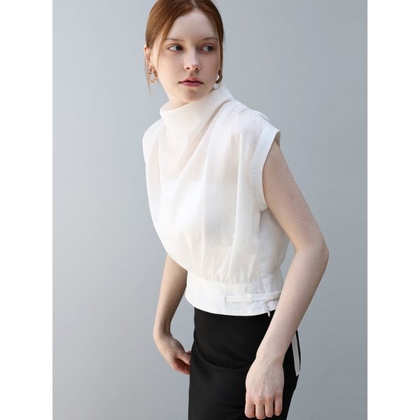 Soft veil blouse - WHITE