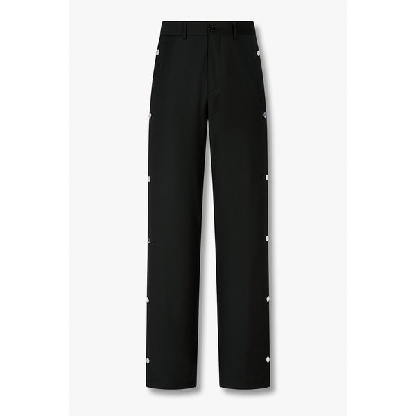 사이드 스냅 버튼 루즈 핏 트라우저 8615302114000