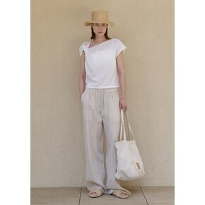 (PT-5563)MOLLY STRING LINEN PANTS