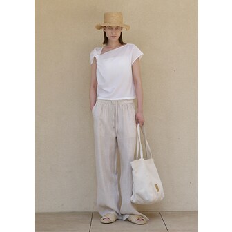 나인(Atelier Nain) (PT-5563)MOLLY STRING LINEN PANTS