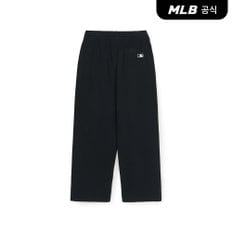 [엠엘비코리아공식] 베이직 스몰로고 와플 기모 와이드팬츠 NY (Black)