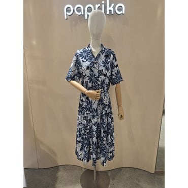 파프리카 프린트 반팔 롱 원피스XK2OP502J