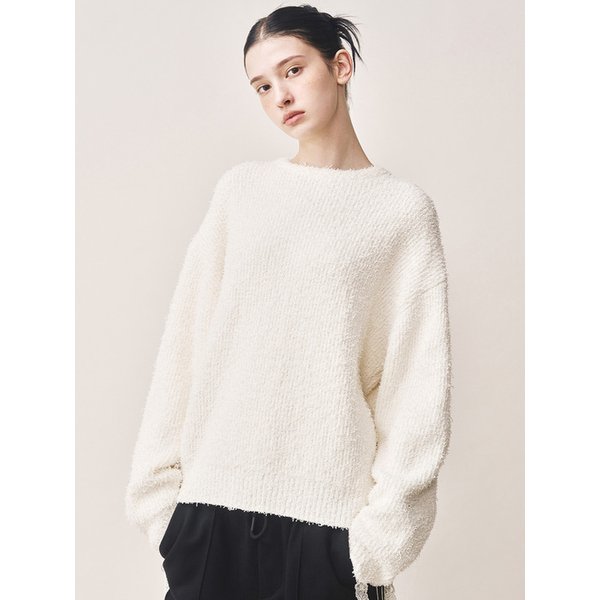 SOFT BOUCLE LS SWEATER_CREAM