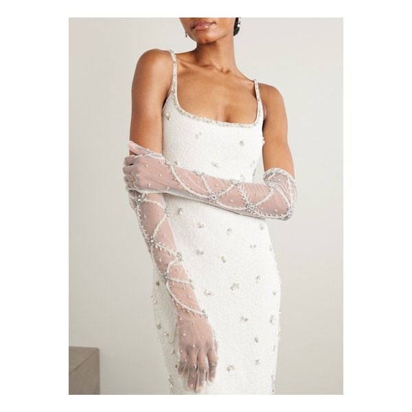 클리오 페피아트 장식 튤 장갑 아이보리 46376663162854068