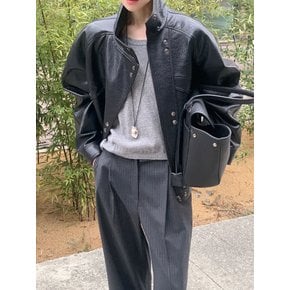 고퀄 르만 레더자켓_YMSH26SS049