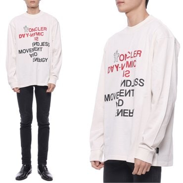 몽클레르 22FW 남성 레터링 프린트 긴팔티셔츠 (8D00002_83927_041_22F)