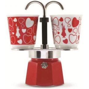 영국 비알레띠 모카포트 Bialetti Mini Express Moka Set With 2 Cups Heart 90ml 1765071