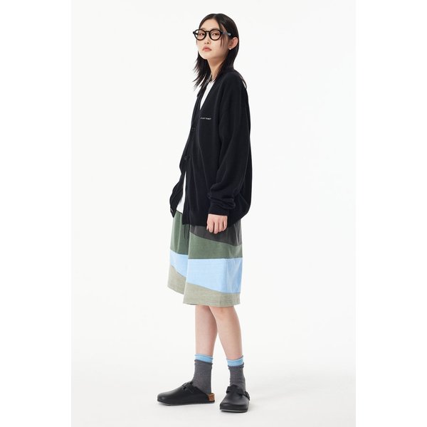 [UNI]컬러 스티치 블락 하프 팬츠 91U5231022048