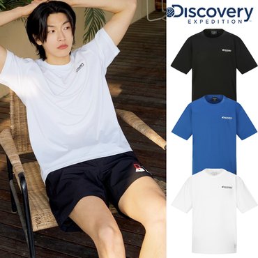 디스커버리 [24S/S] 디스커버리 DXSW75043 남여 공용 메인크루 백그래픽 워터 반팔티 워터 티셔츠 래쉬가드