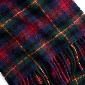 남성 플래드 프린지 울 스카프(MAPOHGS0J321093600)