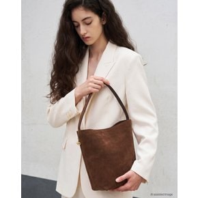 [PANIER] 다크브라운 스웨이드 파니에 버킷백 L AABA5F201W3