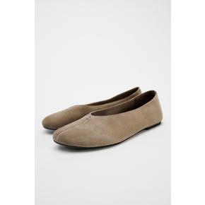 스플릿 스웨이드 발레리나 슈즈 1527/410 BEIGE