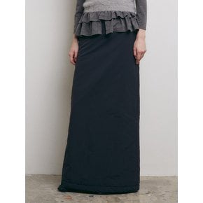 PADDING MAXI SKIRT [BLACK]