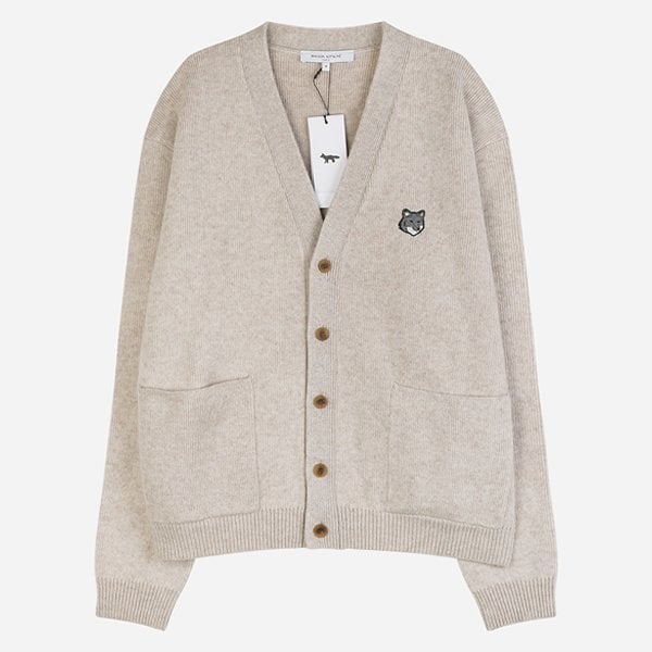 [시흥점] 5F PM00510KT1180 0335 폭스 헤드 밀라노 램스울 가디건 탄 베이지