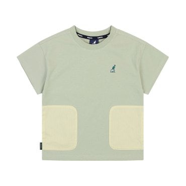 캉골키즈 우븐 포켓 믹스 쿨맥스 티셔츠 RB 0108 민트