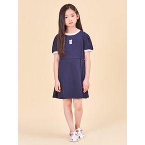 *시즌오프30%*[BEANPOLE KIDS] 골지 B로고 포인트 원피스  네이비 (BI4471G01R)