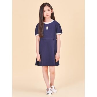 빈폴키즈 *시즌오프30%*[BEANPOLE KIDS] 골지 B로고 포인트 원피스  네이비 (BI4471G01R)