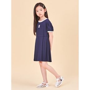 *시즌오프30%*[BEANPOLE KIDS] 골지 B로고 포인트 원피스  네이비 (BI4471G01R)