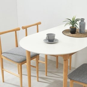 에덴 화이트 반원형 원목식탁 카페테이블 식탁테이블 1200