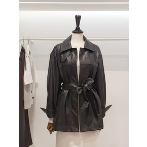 [파주점] 쥬크 주크 루즈핏 페이크 레더 벨티드 자켓 V254PSF956