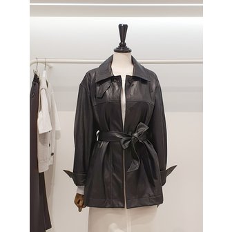 ZOOC [파주점] 쥬크 주크 루즈핏 페이크 레더 벨티드 자켓 V254PSF956