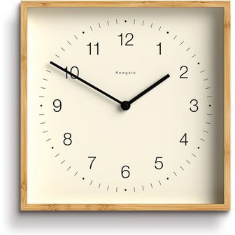  영국 뉴게이트 시계 GATE Fiji Wall Clock In Bamboo Medium Clocks Square Kitchen Modern for