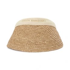 비앙카 여성 바이저 HAT50265 NOUGAT NATURAL LOGO