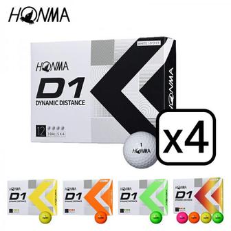 혼마 3187767 HONMA 혼마 D1 Ball 골프공 4 다스 세트(12개들이 x4) 일본 정규 TA3245631