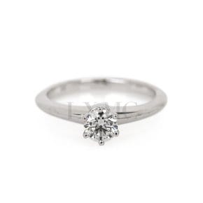[중고명품] 티파니 다이아 웨딩링 0.34ct 플래티늄 다아이몬드 반지