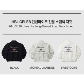 남녀공용 HBL CELEB 린넨라이크 긴팔 스탠넥 자켓 UP221CJK54