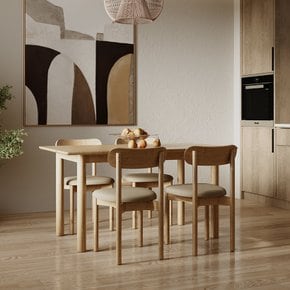 로네 식탁 4인세트 140cm_체어4EA (컬러 택1)